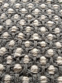  Läufer Dots, 70 x 200 cm, grau/altweiss