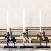  3-er Set KERZENLEUCHTER Heilige Drei Könige 