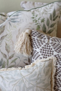  2er Set Kissen Blätterwerk