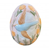  FRÜHLINGSBOTE Vogelei mit Blumen