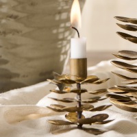  2er Set Kerzenleuchter Tannenzapfen