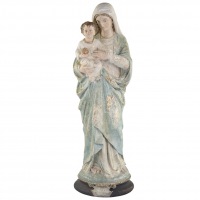  FIGUR Sancta Maria mit Jesukind H 57 cm