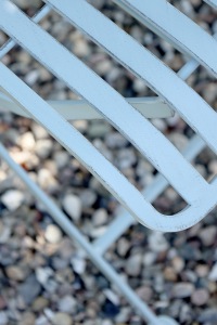  Set Tisch und 2 Stühle Normandie blau