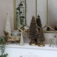  Großes Bäumchen Winterwald H 37 cm