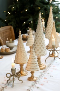  3-er Ensemble Weihnachtsbäume Baroque