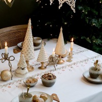  3-er Ensemble Weihnachtsbäume Baroque