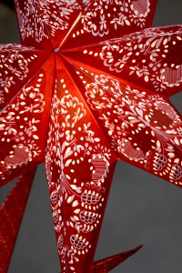  Leuchtender Papierstern Holy Red