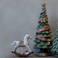  Weihnachtsbaum Schmuckband und Tannengrün