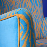  Sessel Zebra Blue Jungle