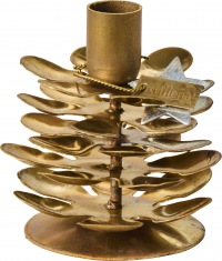  2er Set Kerzenleuchter Tannenzapfen