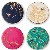  4-er Set Porzellan Untersetzer