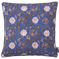  Kissen Flora Kobalt 50 x 50 cm