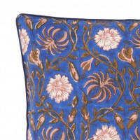  Kissen Flora Kobalt 50 x 50 cm