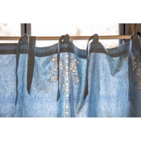  Kurzgardine Azzurro Caprese 90x140 cm blau