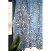  Kurzgardine Azzurro Caprese 90x140 cm blau