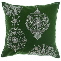  Grandezza Kissen Smaragd und Schmuckornament