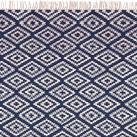  Läufer Apache, 70 x 200 cm, navy/weiss