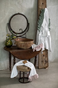  Handtuch Bauhaus Weiß Puderrosa 60 x 100 cm