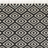  Läufer klein Apache, 55 x 120 cm, schwarz/weiss