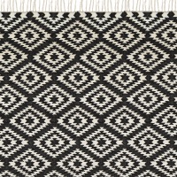  Läufer Apache, 70 x 200 cm, schwarz/weiss