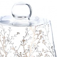  Glasglocke mit Platte Golden Times