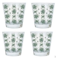  4-er Set Trinkgläser Fiori verdi