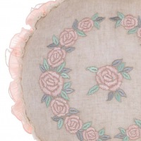  Rundes Kissen Blütentraum