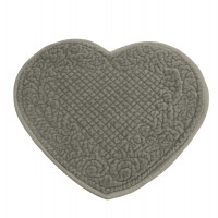  Kleines Herz-Set, Samt grau