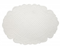  Tischset Boutis oval, weiss-elfenbein