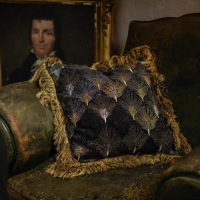  Kissen Castello carbon-gold-silber 45 x 45 cm