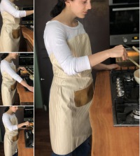  Bustier Schürze Sand