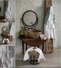  Handtuch Bella Donna Weiß Puderrosa 40 x 60 cm