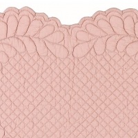  Boutis Tischset Herz, 42 x 42 cm, soft rose