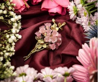  Botanica - Brosche Rosenbouquet rosa