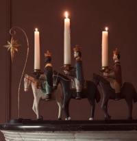  3-er Set KERZENLEUCHTER Heilige Drei Könige 