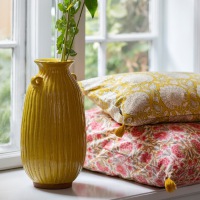  Bungalow Vase Vital Gelb, 36 cm