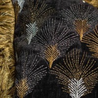  Kissen Castello carbon-gold-silber 45 x 45 cm