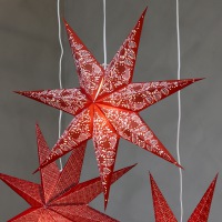  Leuchtender Papierstern Holy Red