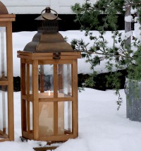  Holzlaterne Chalet, klein