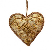  3er Set Herzen Nostalgischer Weihnachtsschmuck