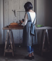  Schürze Bellissima dunkel grau/blau