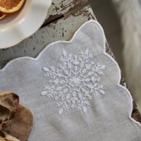  JUST PURE LINEN Tischläufer Ornament 36x180 cm