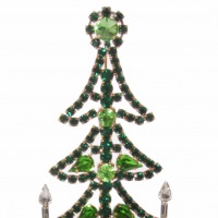  GABLONZER Weihnachtsbaum Bijouterie grün