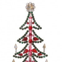  GABLONZER Weihnachtsbaum Bijouterie rot-grün