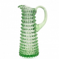  GLASKUNST Karaffe Tautropfen 1 Liter grün