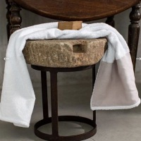  Handtuch Bauhaus Weiß Puderrosa 60 x 100 cm