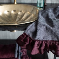  Handtuch Bella Donna Grafit Pflaume 40 x 60 cm