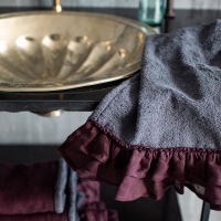  Handtuch Bella Donna Grafit Pflaume 100 x 150 cm