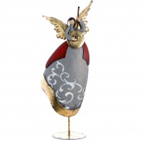  GROSSER WEIHNACHTSENGEL Angelina celeste, H 92 cm