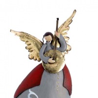  GROSSER WEIHNACHTSENGEL Angelina celeste, H 92 cm